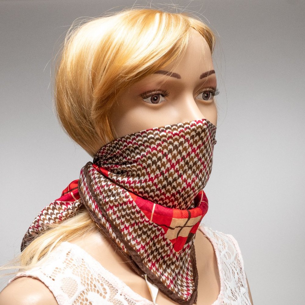 GLENTEX 100% Silk Scarf - Made in Japan